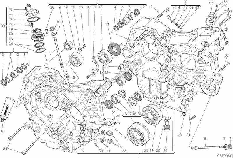 Alle onderdelen voor de Carter van de Ducati Monster 795 Thailand 2014